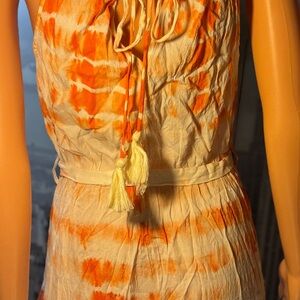 Orange Tie-Dye Maxi Dress